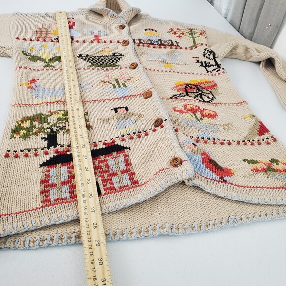 All Week Long Womens Homestead Farmhouse Amish Cardigan Size M Cottage Core - Picture 10 of 11